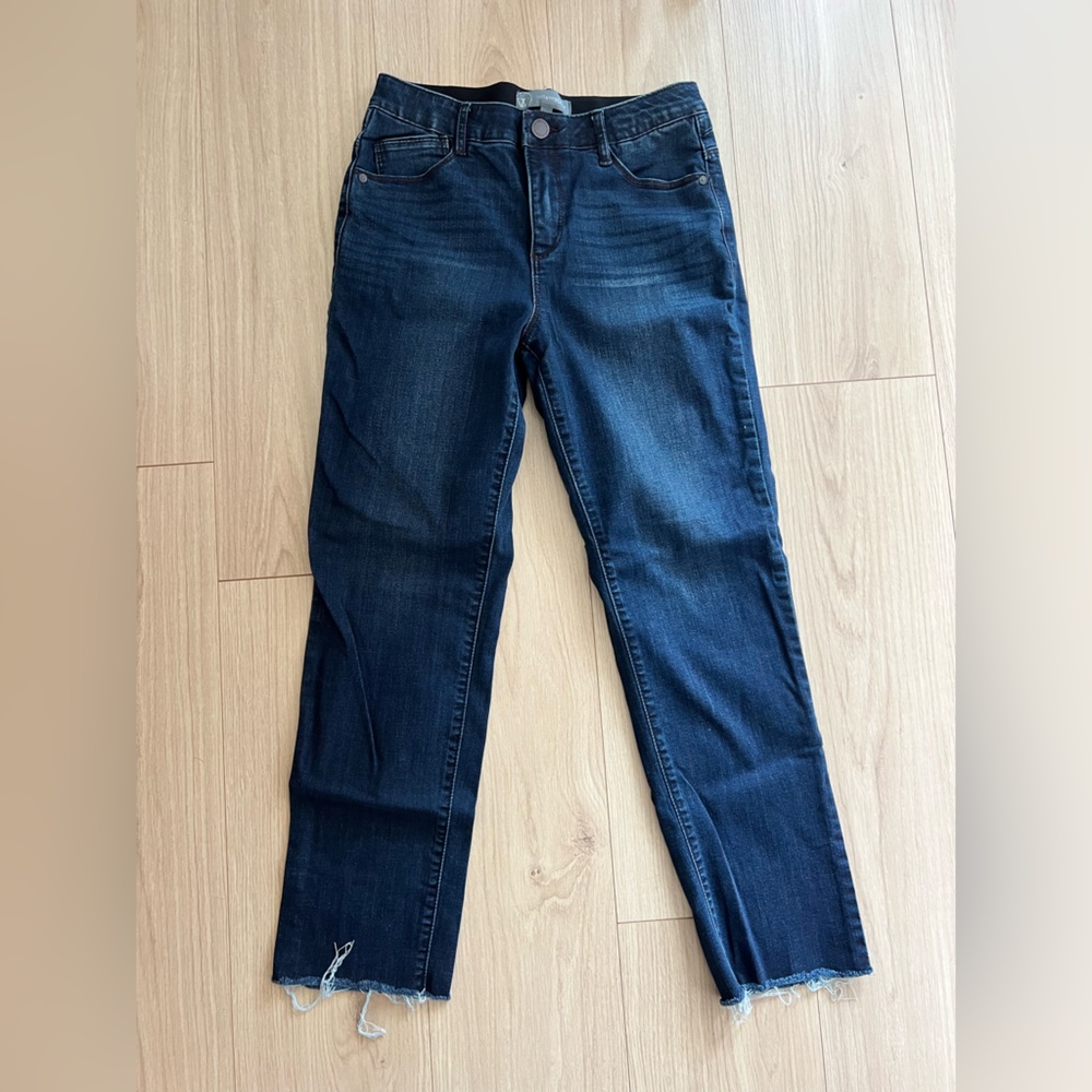 Wit & Wisdom ‘ab'solution raw hem slim straight jeans